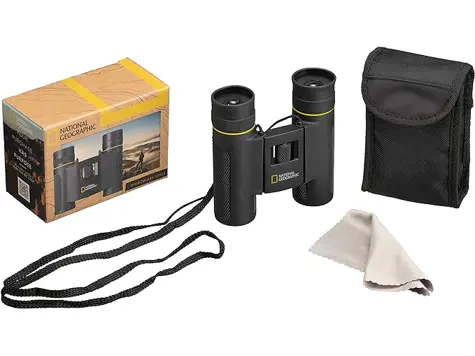 Prismáticos National Geographic 10x25 Plegables con Oculares para Gafas